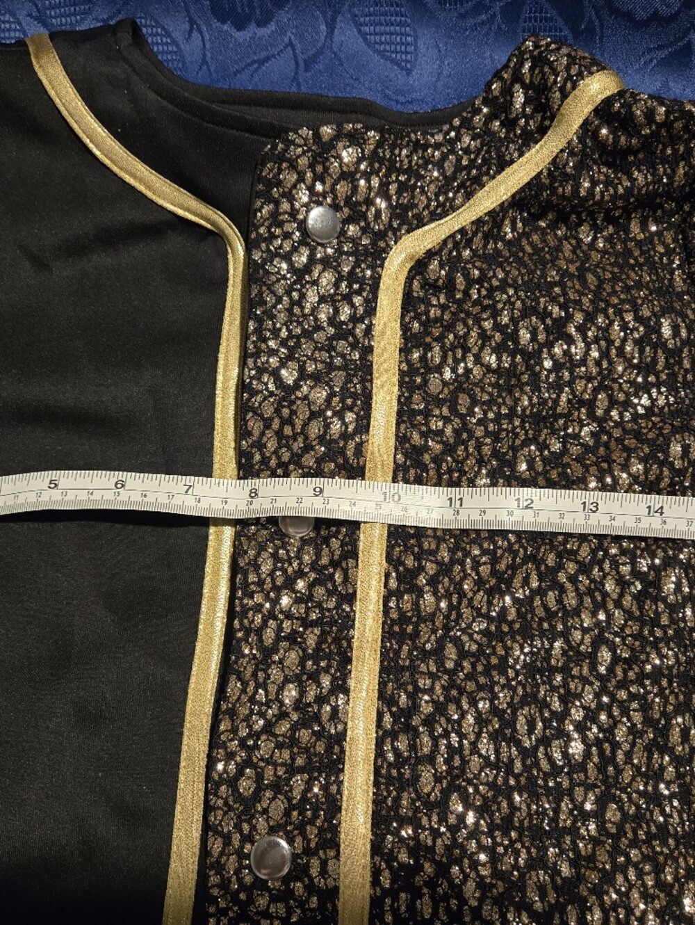 Weissman Black Jacket with Gold sparkles And Matching Pants